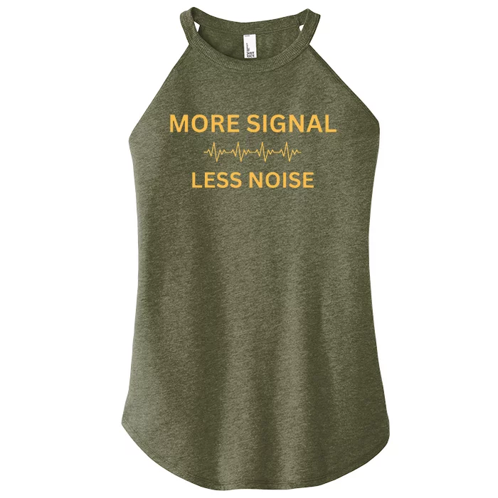 More Signal Less Noise Women’s Perfect Tri Rocker Tank