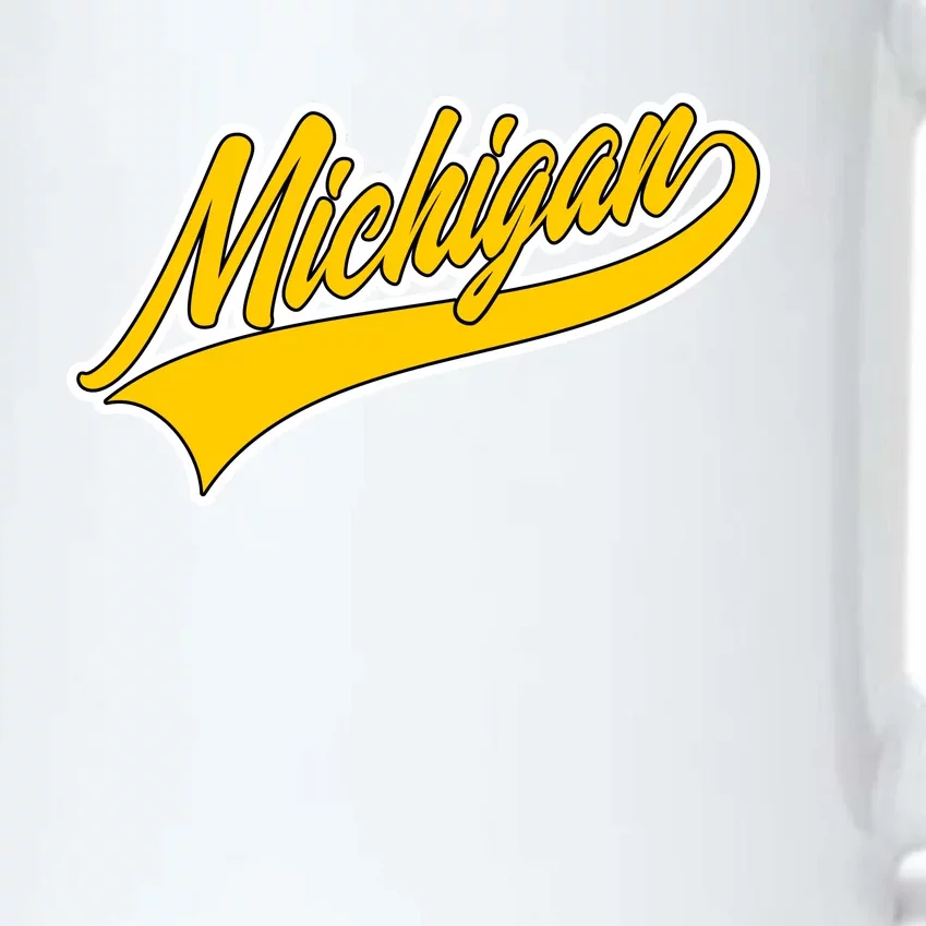 Michigan Script Logo Black Color Changing Mug