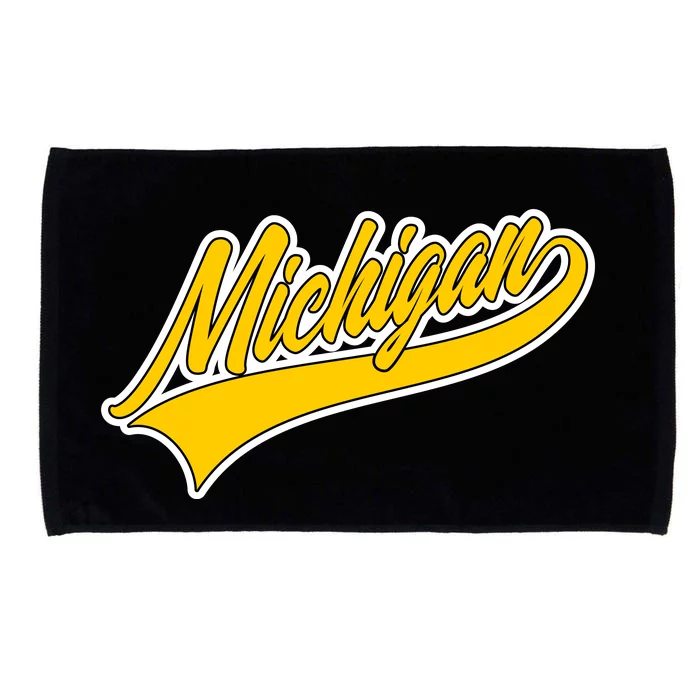 Michigan Script Logo Microfiber Hand Towel