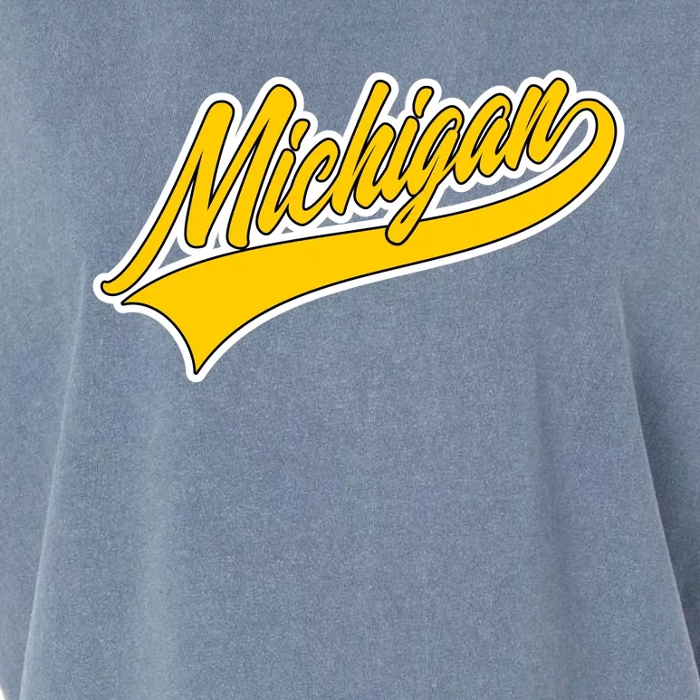 Michigan Script Logo Garment-Dyed Women's Muscle Tee