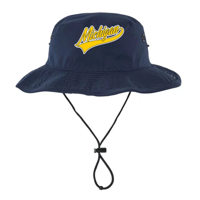 Michigan Script Logo Legacy Cool Fit Booney Bucket Hat