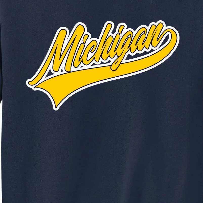 Michigan Script Logo Tall Sweatshirt