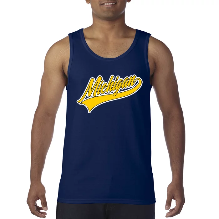 Michigan Script Logo Tank Top