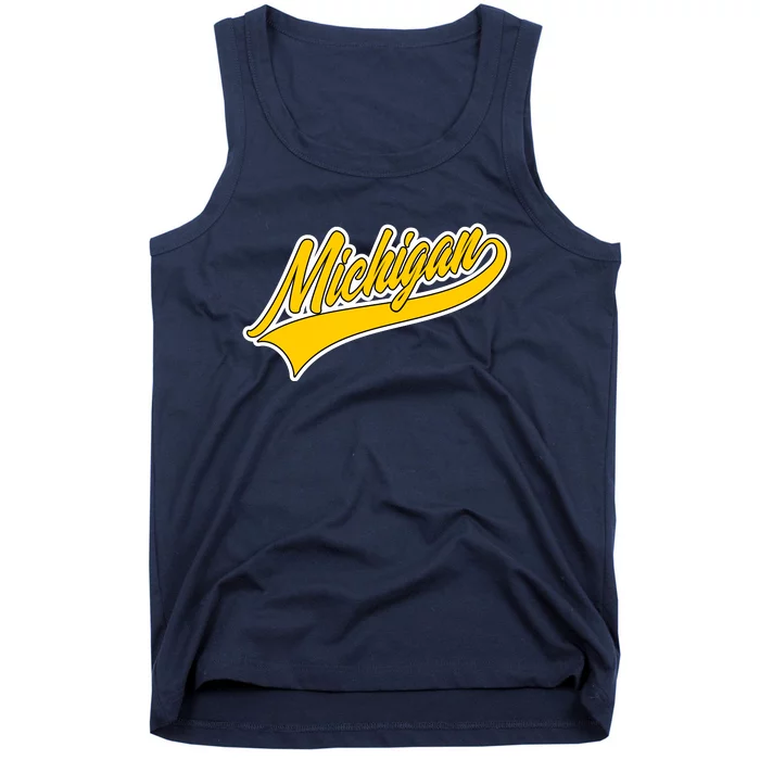 Michigan Script Logo Tank Top