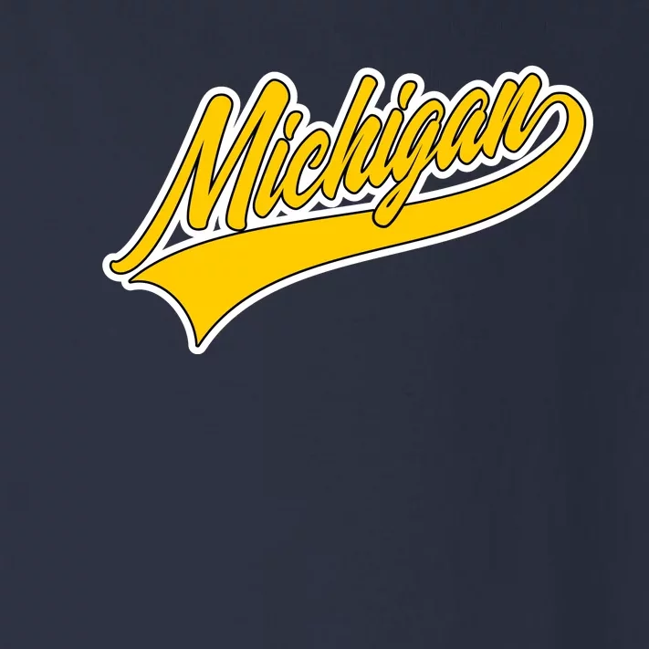 Michigan Script Logo Toddler Long Sleeve Shirt