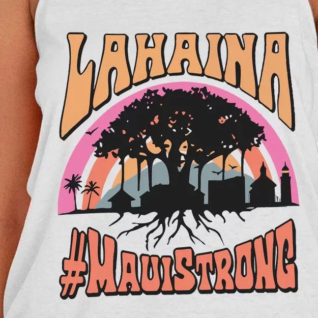 Maui Strong Lahaina Banyan Tree Women's Knotted Racerback Tank