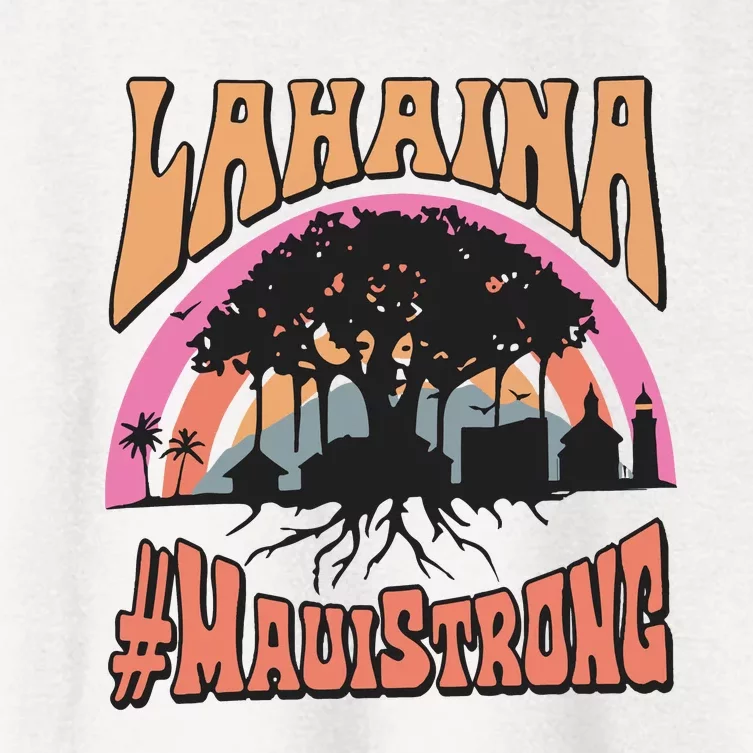 Maui Strong Lahaina Banyan Tree Women's Crop Top Tee