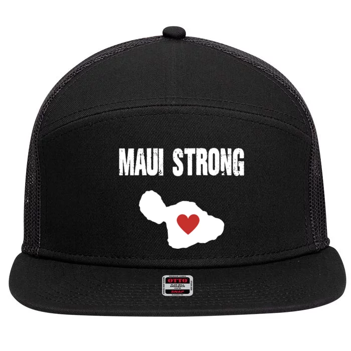 Maui Strong Love Hawaii 7 Panel Mesh Trucker Snapback Hat