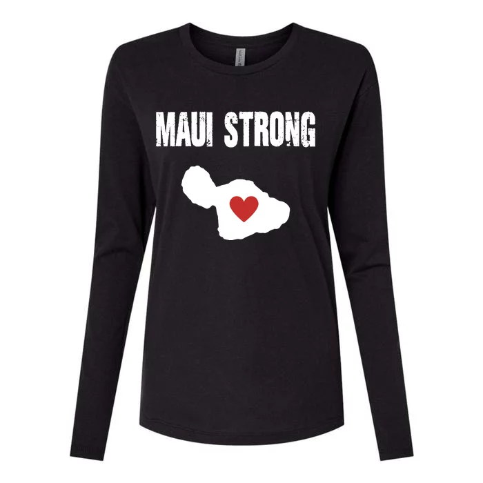 Maui Strong Love Hawaii Womens Cotton Relaxed Long Sleeve T-Shirt