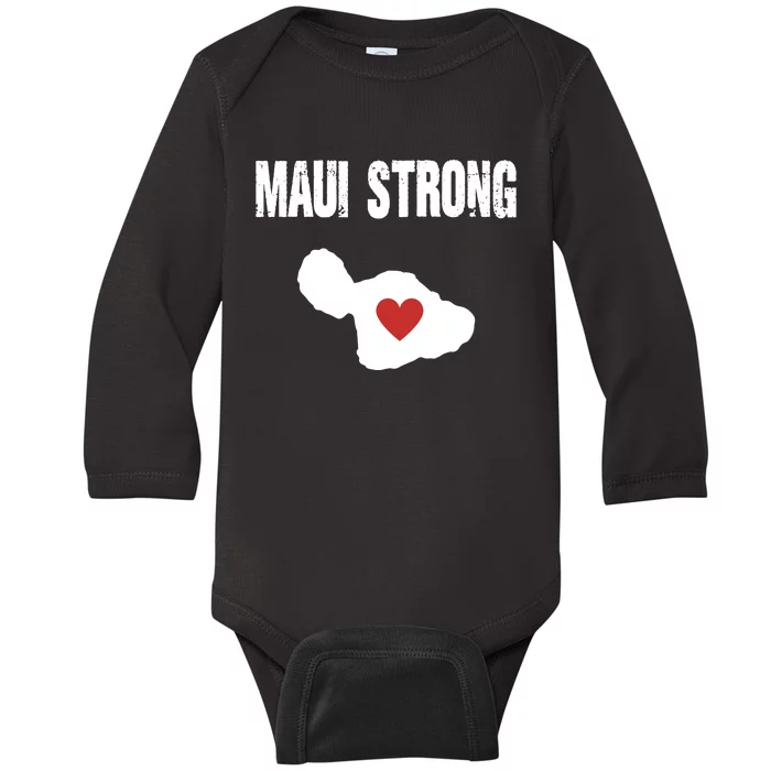 Maui Strong Love Hawaii Baby Long Sleeve Bodysuit