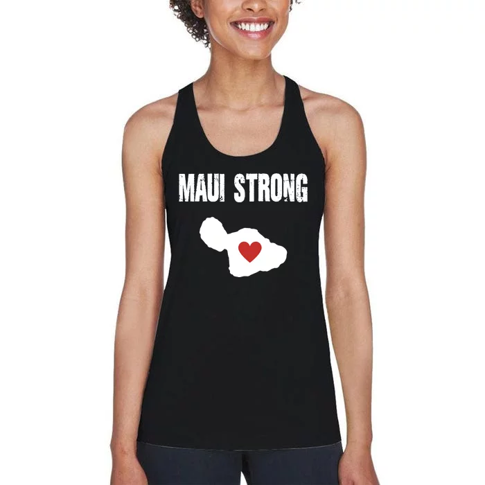 Maui Strong Love Hawaii Women's Racerback Tank