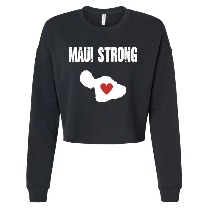 Maui Strong Love Hawaii Cropped Pullover Crew