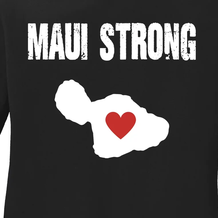 Maui Strong Love Hawaii Ladies Long Sleeve Shirt