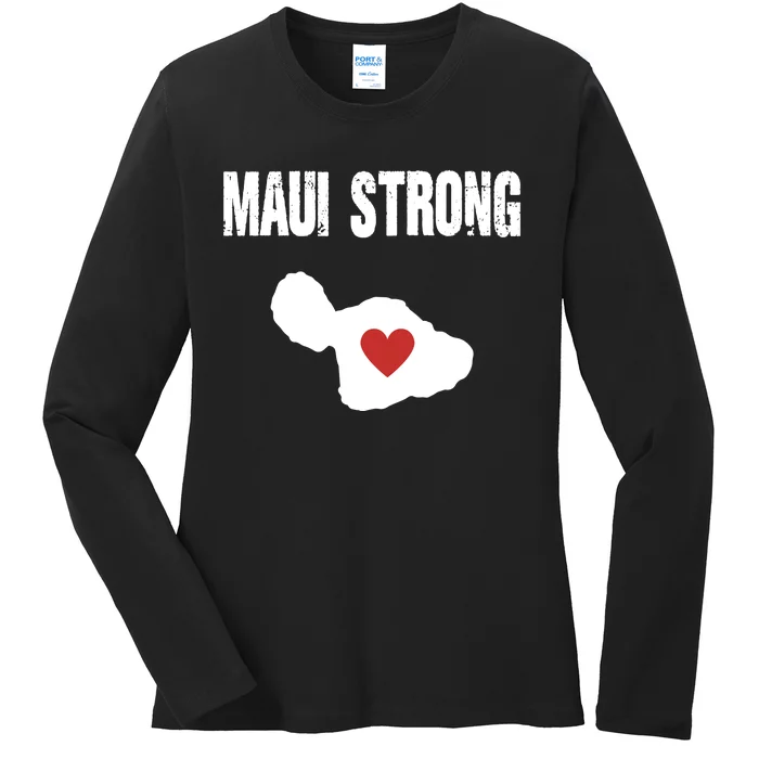 Maui Strong Love Hawaii Ladies Long Sleeve Shirt