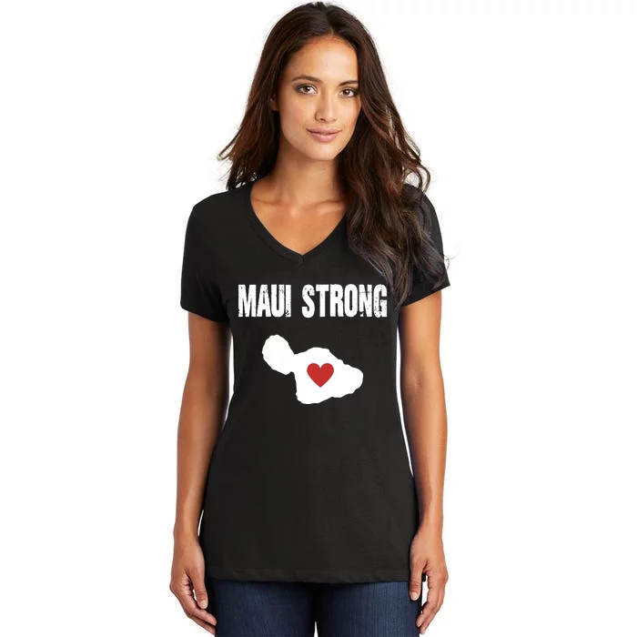 Maui Strong Love Hawaii Women's V-Neck T-Shirt