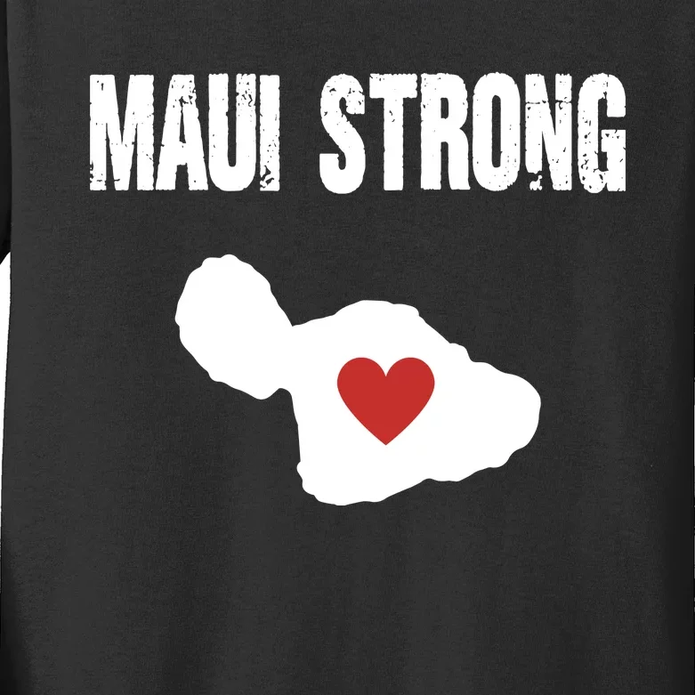 Maui Strong Love Hawaii Kids Long Sleeve Shirt