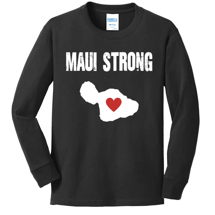 Maui Strong Love Hawaii Kids Long Sleeve Shirt