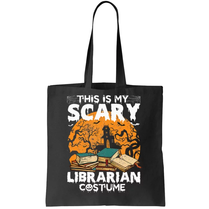 My Scary Librarian Costume Bookworm Book Halloween Tote Bag