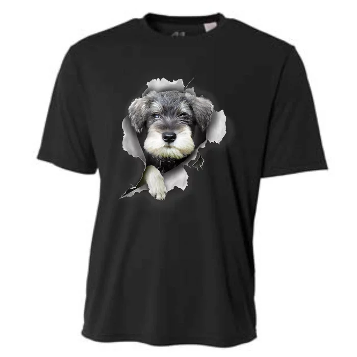 Mini Schnauzer Miniature Schnauzer Funny Schnauzer Cooling Performance Crew T-Shirt