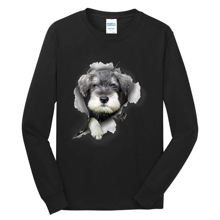 Mini Schnauzer Miniature Schnauzer Funny Schnauzer Tall Long Sleeve T-Shirt