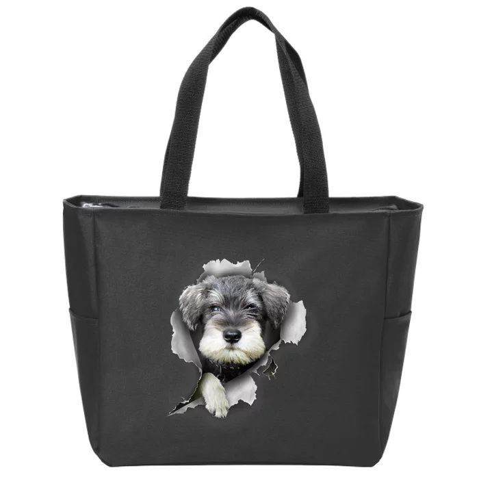 Mini Schnauzer Miniature Schnauzer Funny Schnauzer Zip Tote Bag