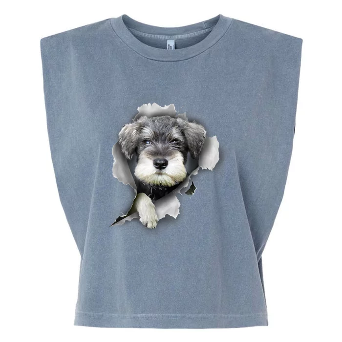 Mini Schnauzer Miniature Schnauzer Funny Schnauzer Garment-Dyed Women's Muscle Tee