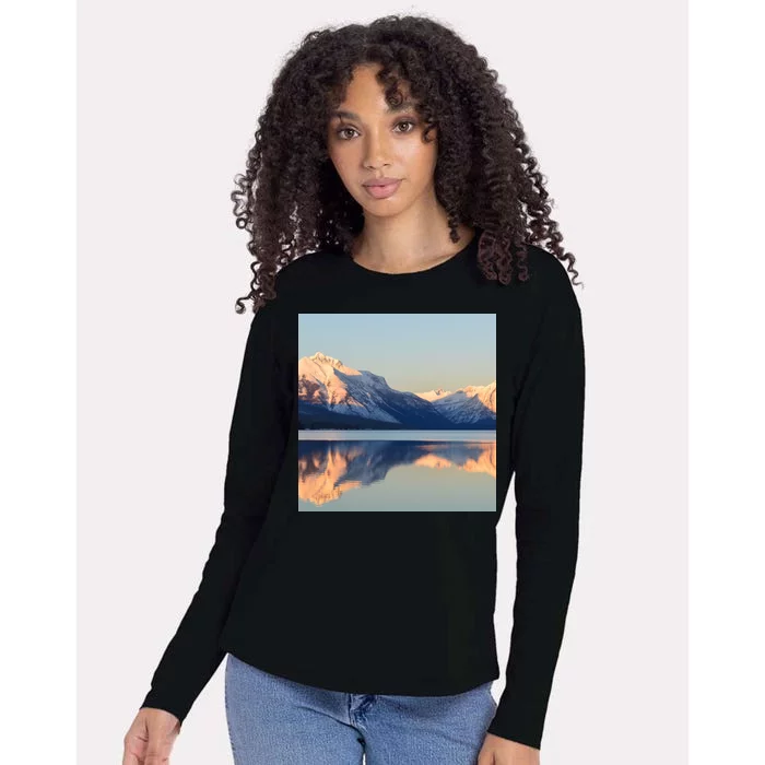 Mountains Sublimaiton Womens Cotton Relaxed Long Sleeve T-Shirt