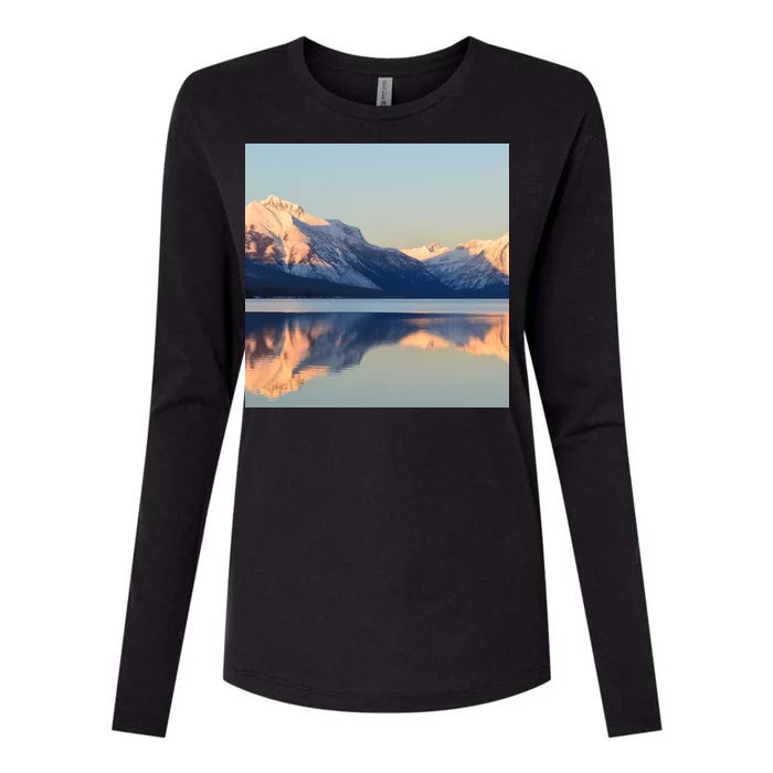 Mountains Sublimaiton Womens Cotton Relaxed Long Sleeve T-Shirt