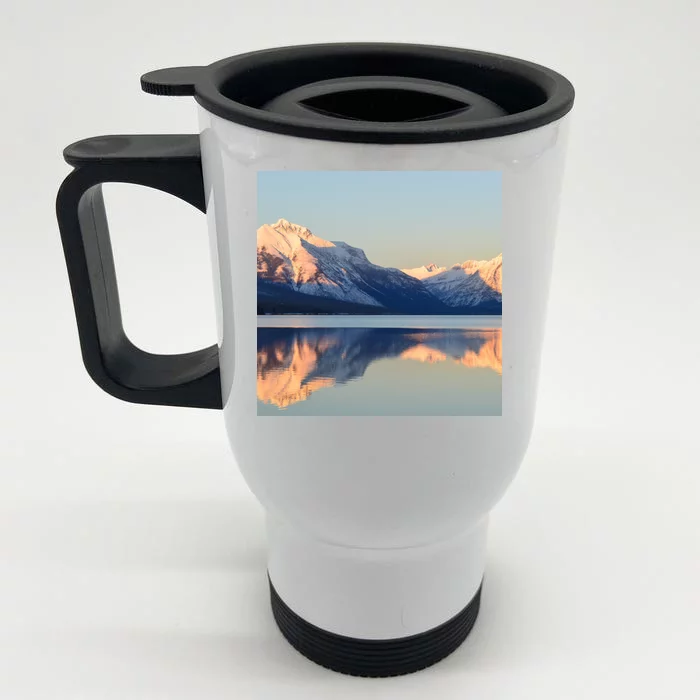 Mountains Sublimaiton Front & Back Stainless Steel Travel Mug