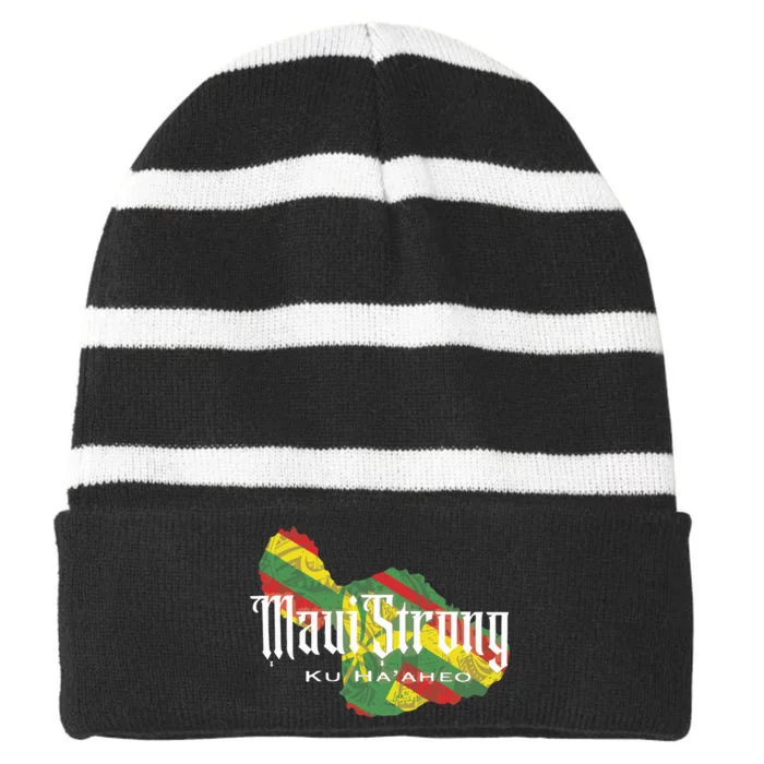 Maui Strong Striped Beanie with Solid Band