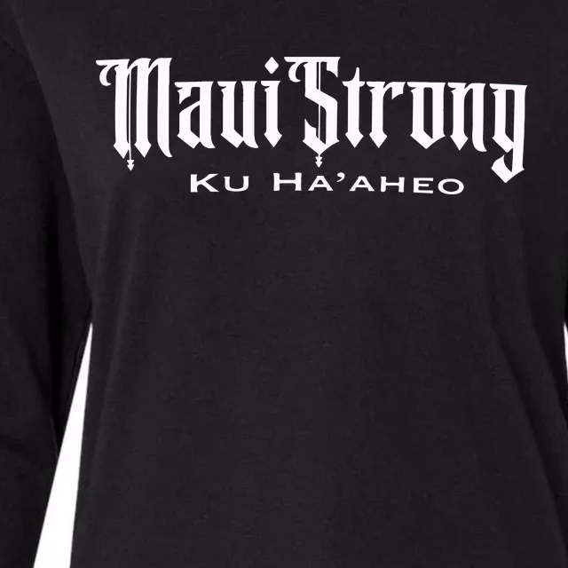 Maui Strong Womens Cotton Relaxed Long Sleeve T-Shirt