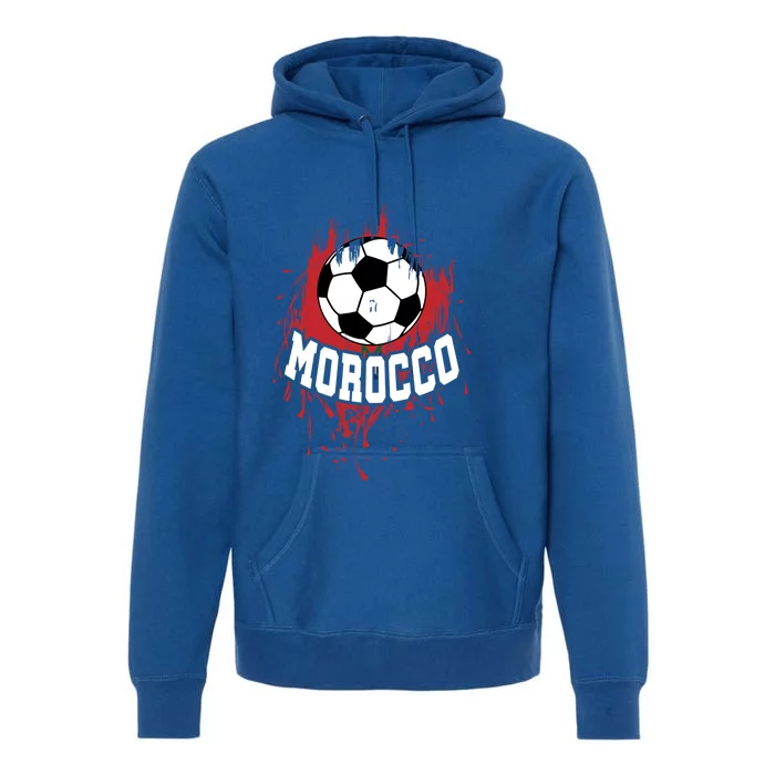 Morocco Soccer Moroccan Football Morocco Futbol Cute Gift Premium Hoodie