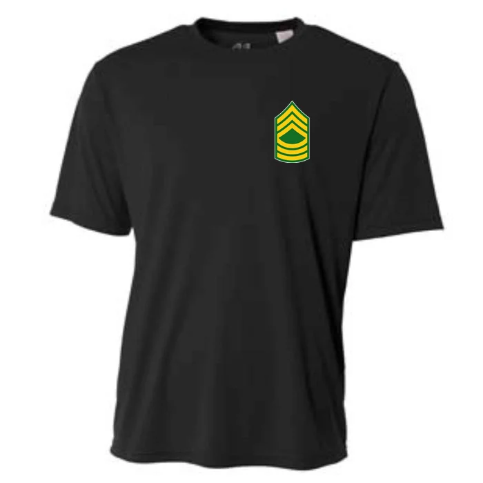 Master Sergeant Military Badge Cooling Performance Crew T-Shirt