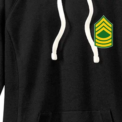 Master Sergeant Military Badge Women's Fleece Hoodie