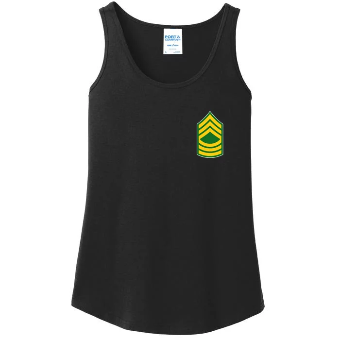 Master Sergeant Military Badge Ladies Essential Tank