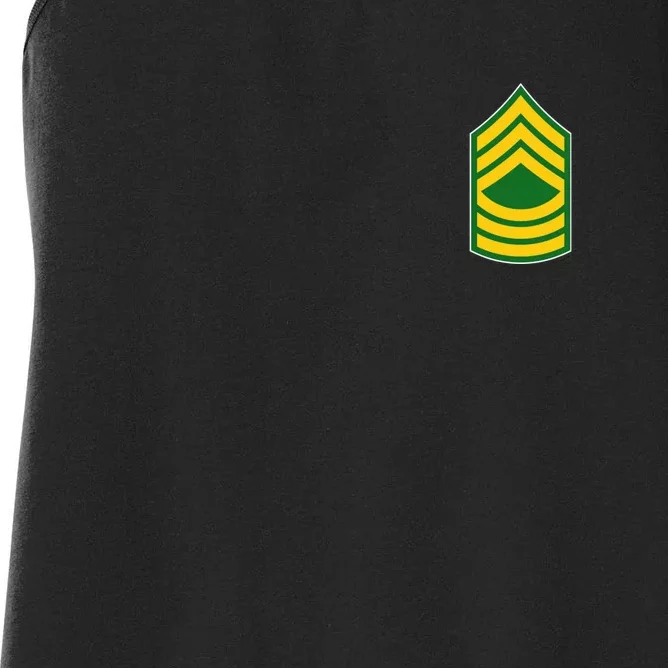 Master Sergeant Military Badge Women's Racerback Tank