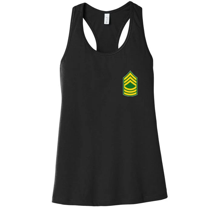 Master Sergeant Military Badge Women's Racerback Tank