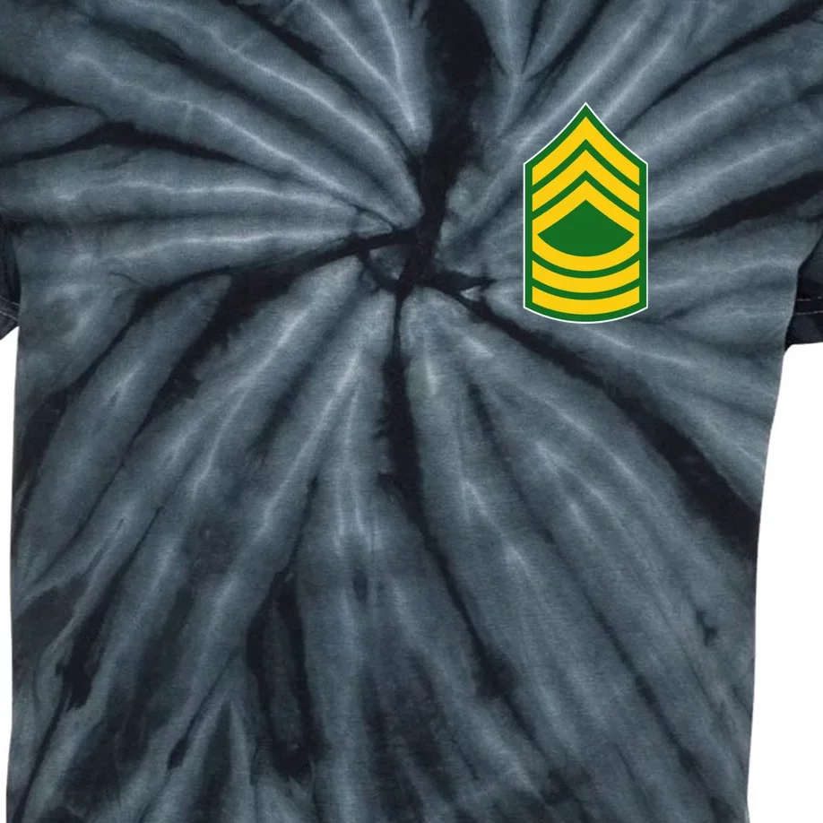 Master Sergeant Military Badge Kids Tie-Dye T-Shirt