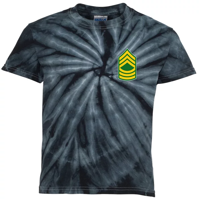 Master Sergeant Military Badge Kids Tie-Dye T-Shirt