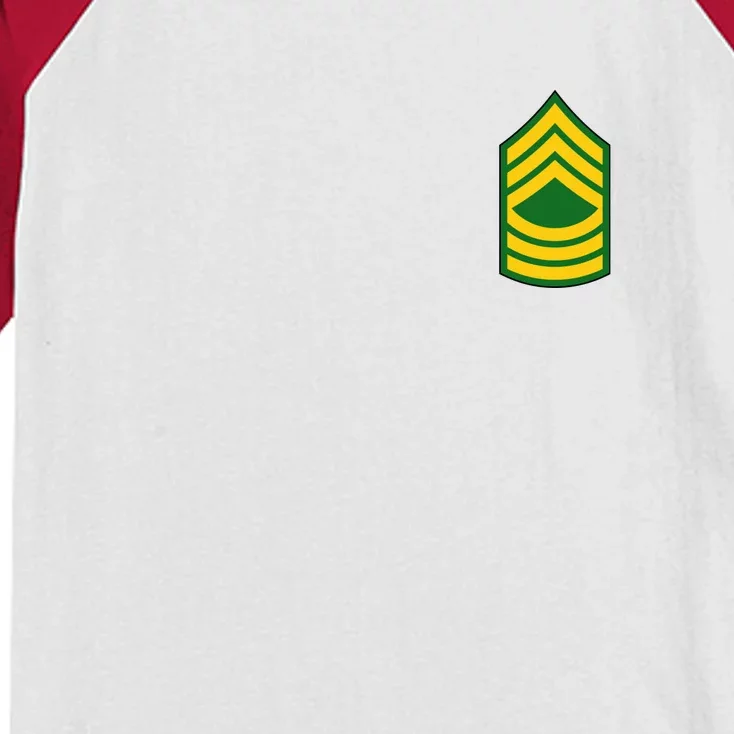 Master Sergeant Military Badge Kids Colorblock Raglan Jersey