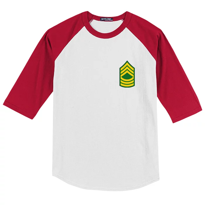 Master Sergeant Military Badge Kids Colorblock Raglan Jersey