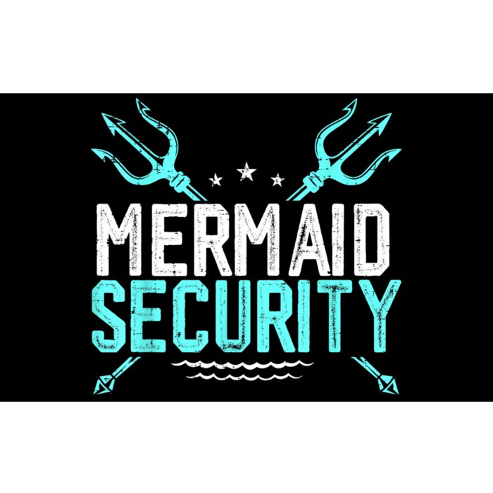 Mermaid Security Mermaid Dad Birthday Merdad Bumper Sticker