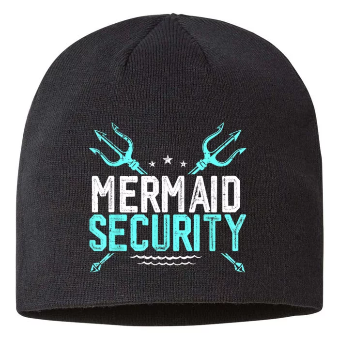 Mermaid Security Mermaid Dad Birthday Merdad 8 1/2in Sustainable Knit Beanie