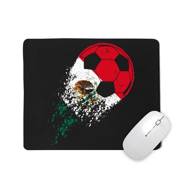 Mexico Soccer Mexican Flag Pride Soccer Player Mousepad