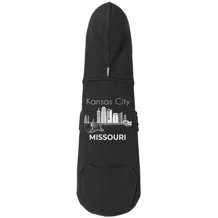 Missouri Souvenir Music Guitar Souvenir Kansas City Doggie 3-End Fleece Hoodie