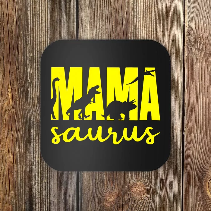 Mama Saurus Mom Life Dinosaur Family Coaster