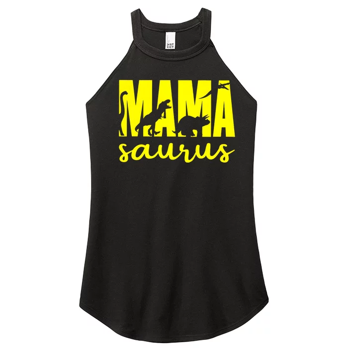 Mama Saurus Mom Life Dinosaur Family Women’s Perfect Tri Rocker Tank