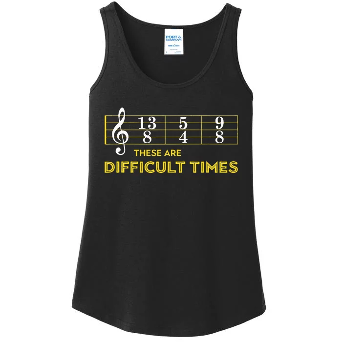 Musician Sheet Music These Are Difficult Times Ladies Essential Tank