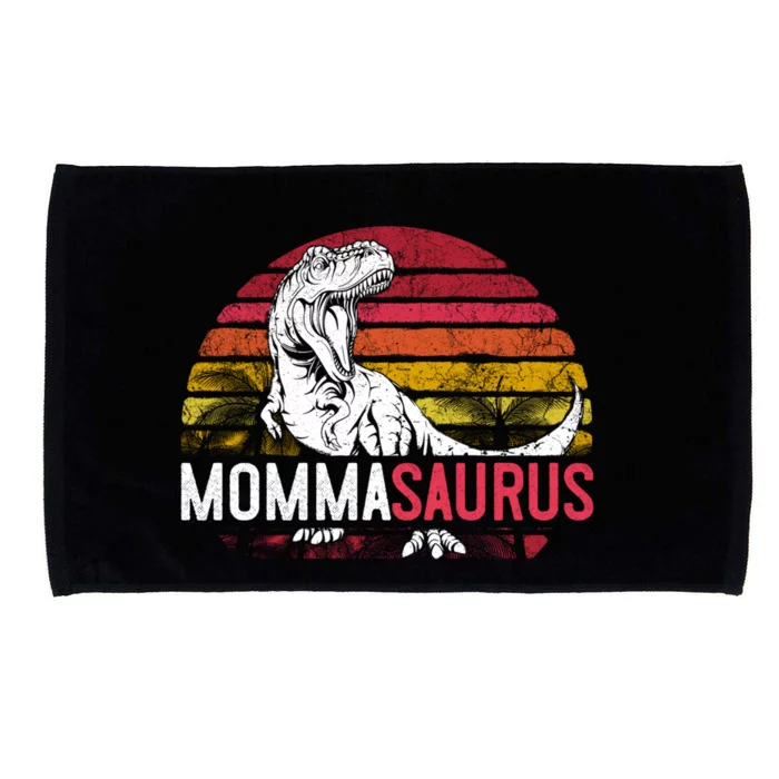 Momma Saurus MotherS Day Mommasaurus Mom T Rex Dinosaur Cute Gift Microfiber Hand Towel