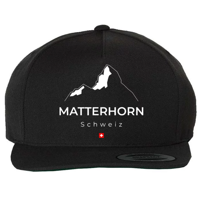 Matterhorn Switzerland Mountains Rockclimbing Hiking Wool Snapback Cap